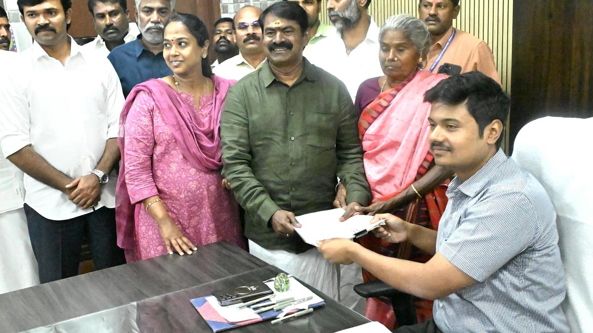 T.N. Assembly election: Seeman declares assets worth ₹3.74 crore in nomination for Karaikudi constituency