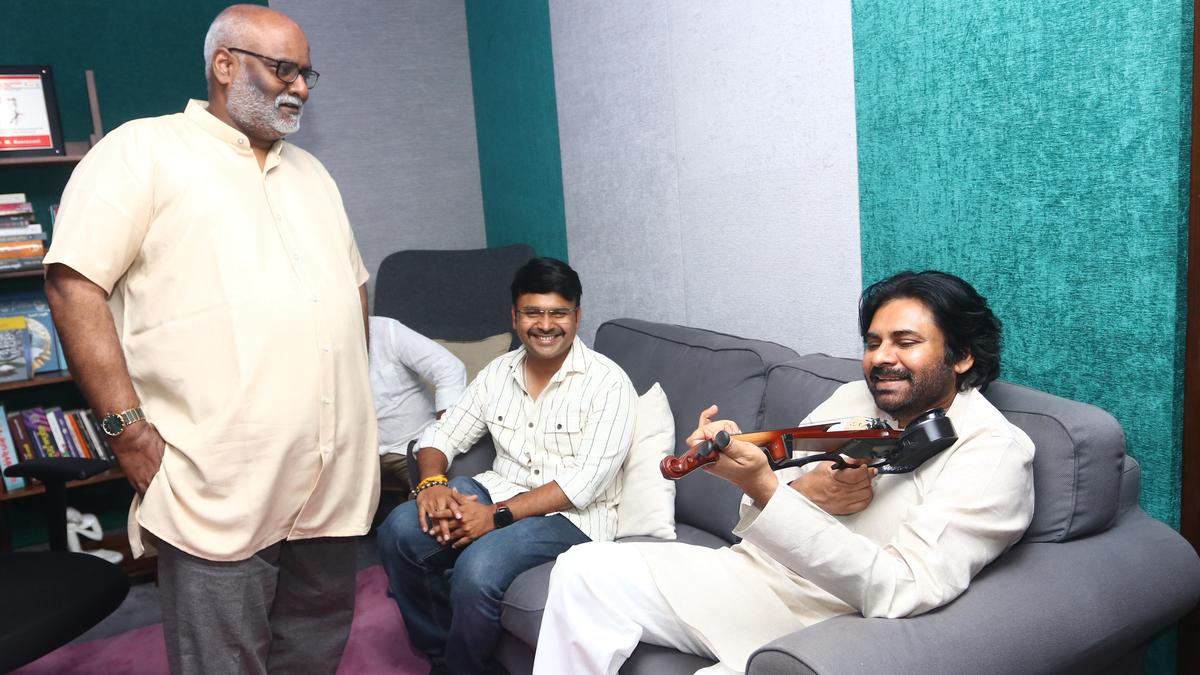 Pawan Kalyan felicitates Keeravani ahead of film Hari Hara Veera Mallu’s release