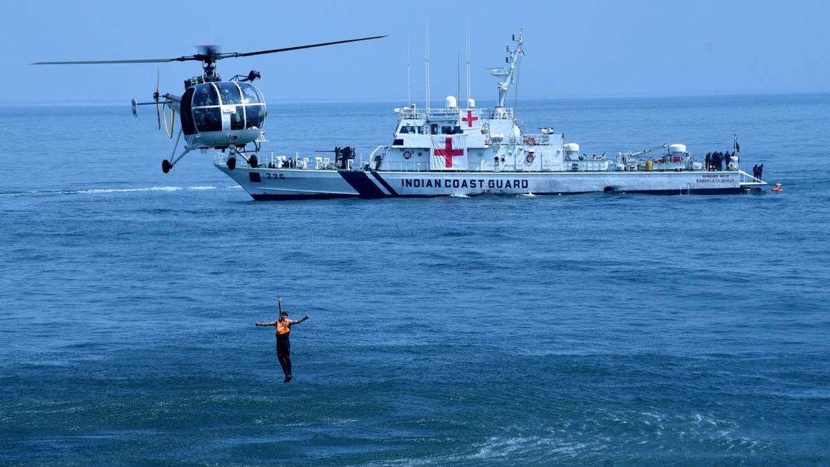 Indian Coast Guard displays search rescue capabilities off Kakinada