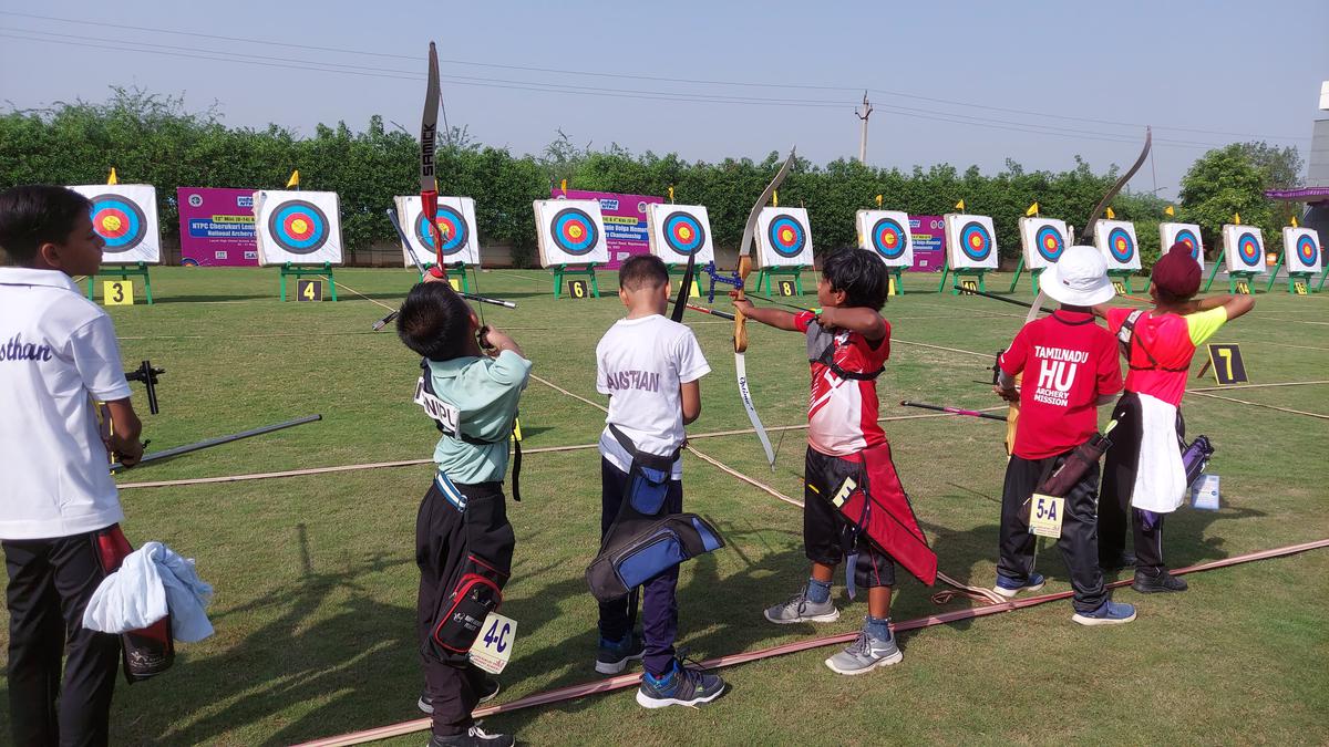 Archery classes at Port Stadium in Visakhapatnam.