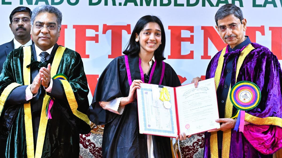 Governor awards degrees at Dr. Ambedkar Law University convocation
