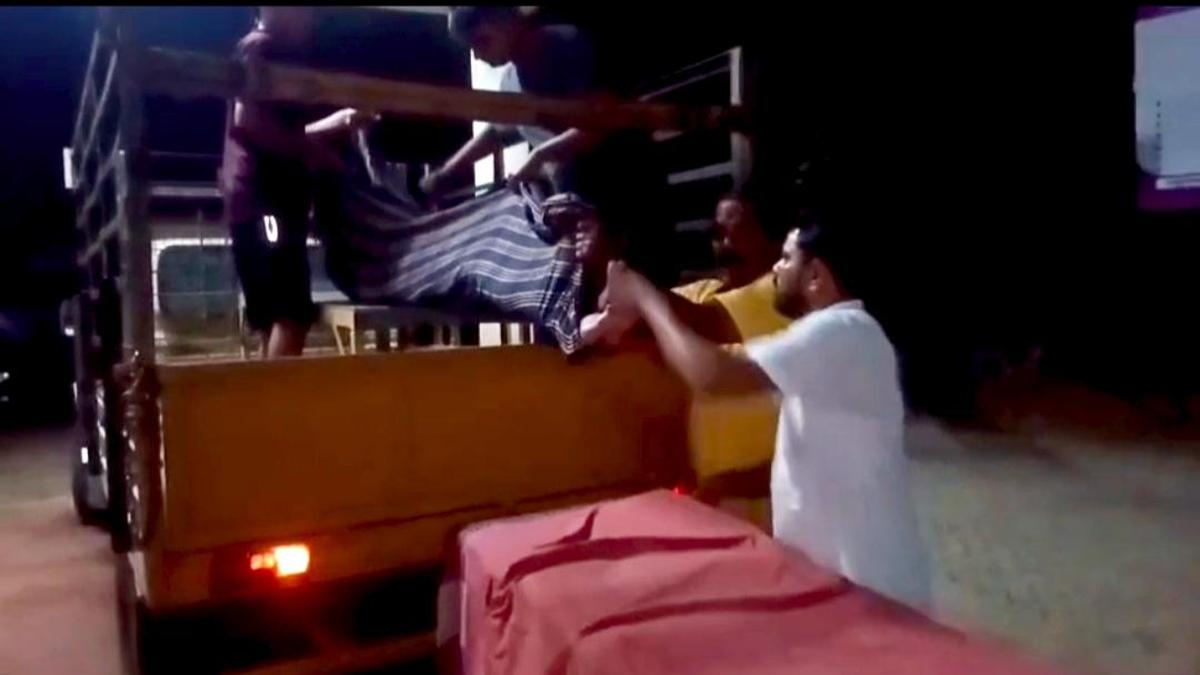 Patient shifted in goods vehicle to Udupi District Hospital