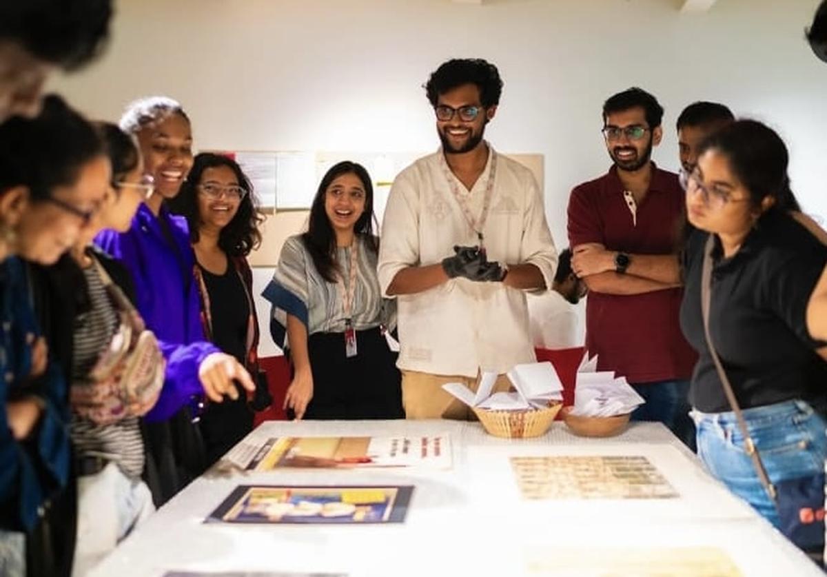 Gallery archivist and film photographer Aditya at one of his workshops Gallery archivist and film photographer Aditya at one of his workshops