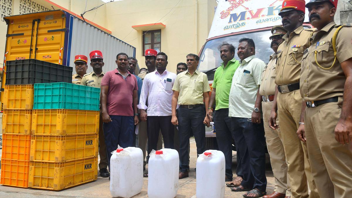 105 litres of rectified spirit concealed in a van seized