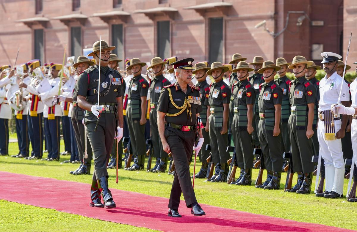 Lt. Gen. N.S. Raja Subramani was accorded a Tri-Services Guard of Honour during a ceremony marking his assumption of charge as the new Chief of Defence Staff in New Delhi on May 31, 2026.