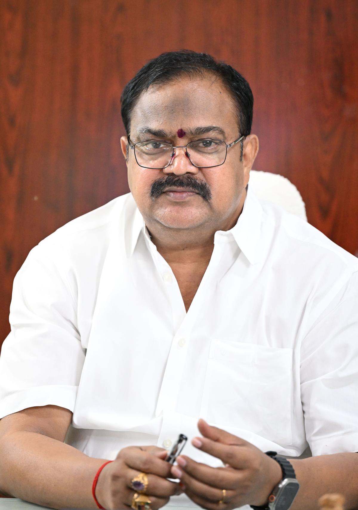 Sri Dwaraka Tirumala Devasthanam Executive Officer V. Trinadha Rao speaking to The Hindu.