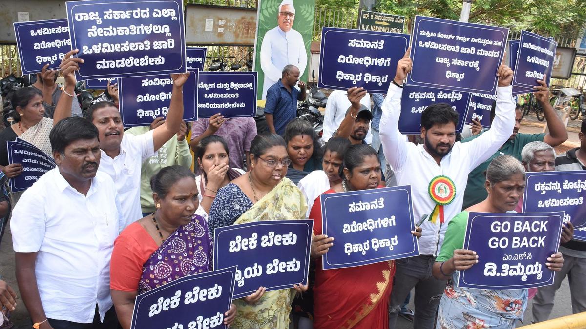 Protestors demand internal reservation for SC