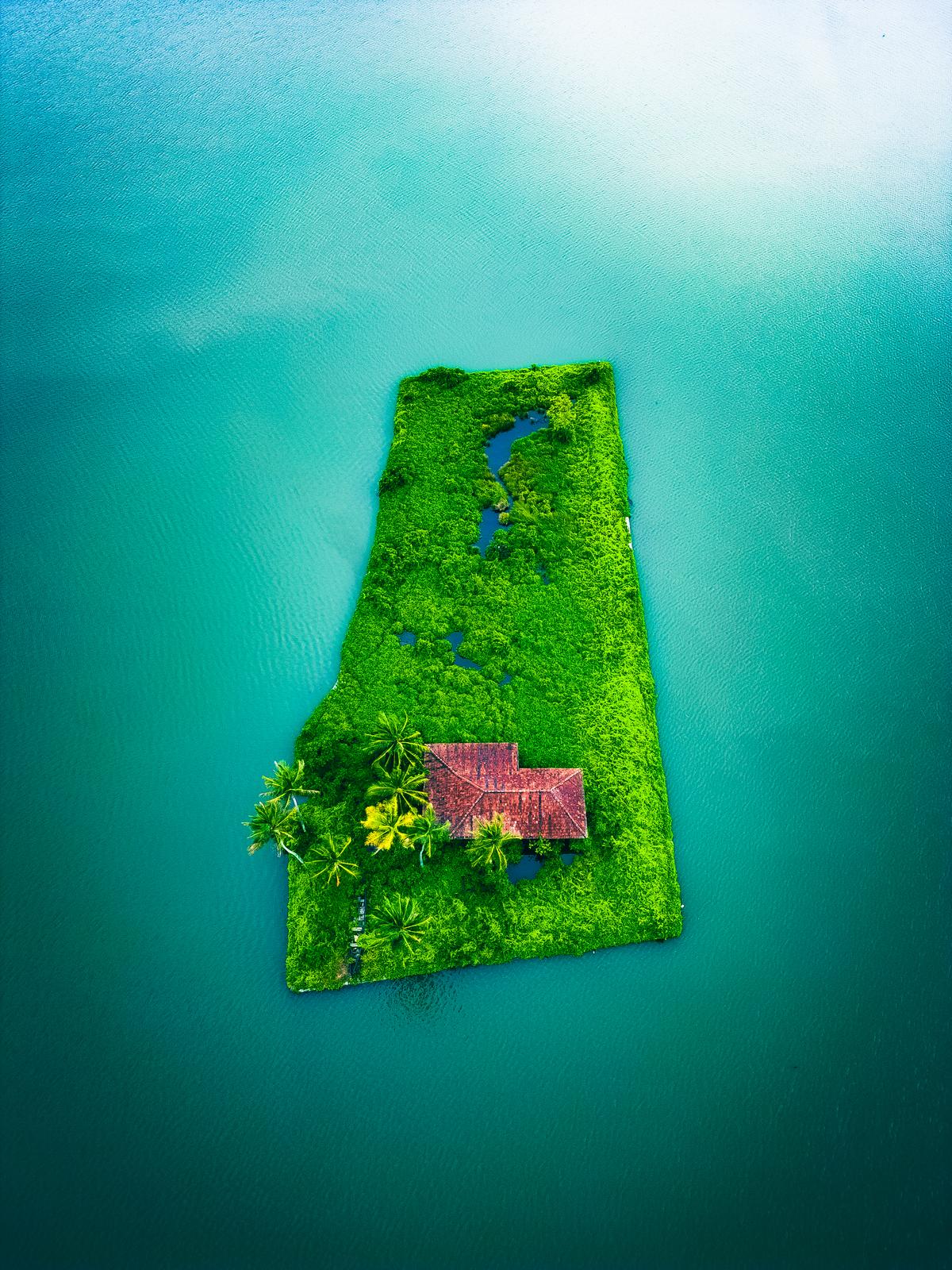 A drone shot of Kumbalangi 