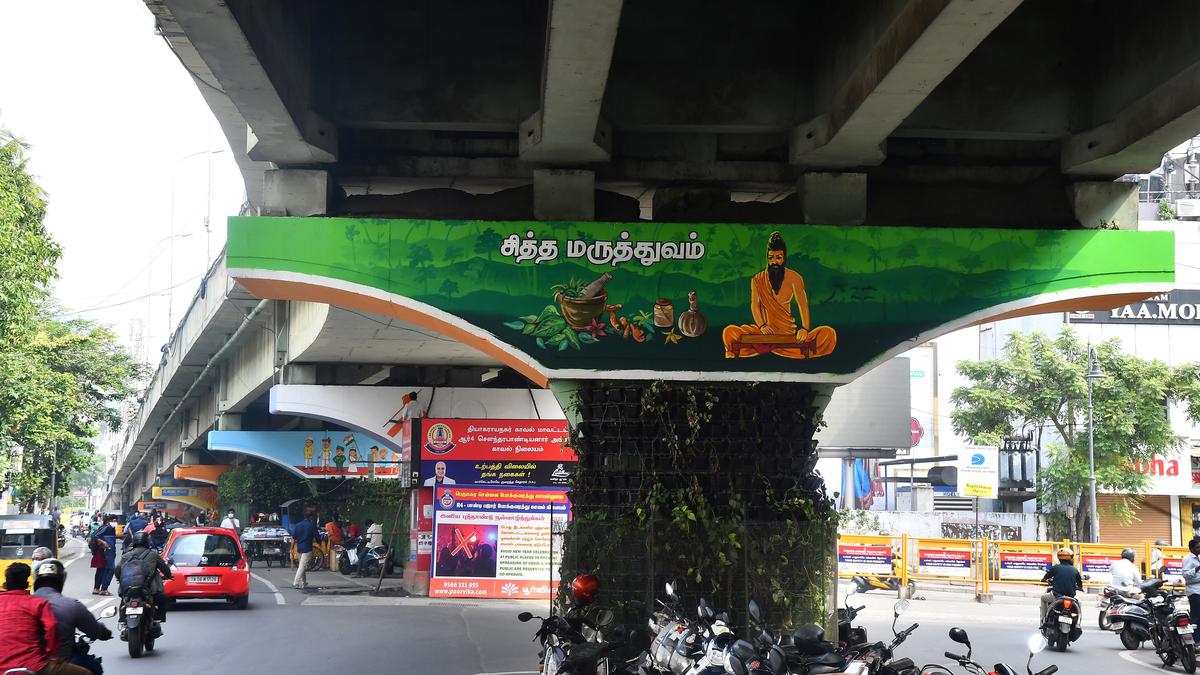 Colourful paintings adorn several flyovers, bridges across Chennai