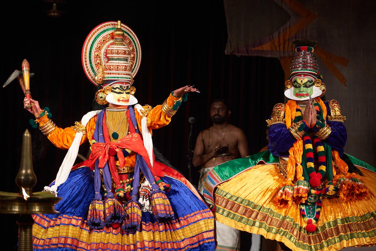  From ‘Subhadra Haranam Part 2’ staged as part of Kalakshetra’s ‘Bhasuram Bhasyati’ Kathakali festival, 2023.                                                 