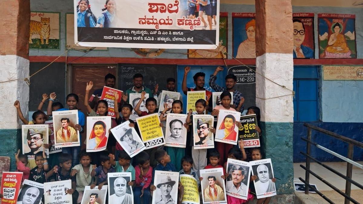 Villagers stage protest against merger of rural schools in Belagavi