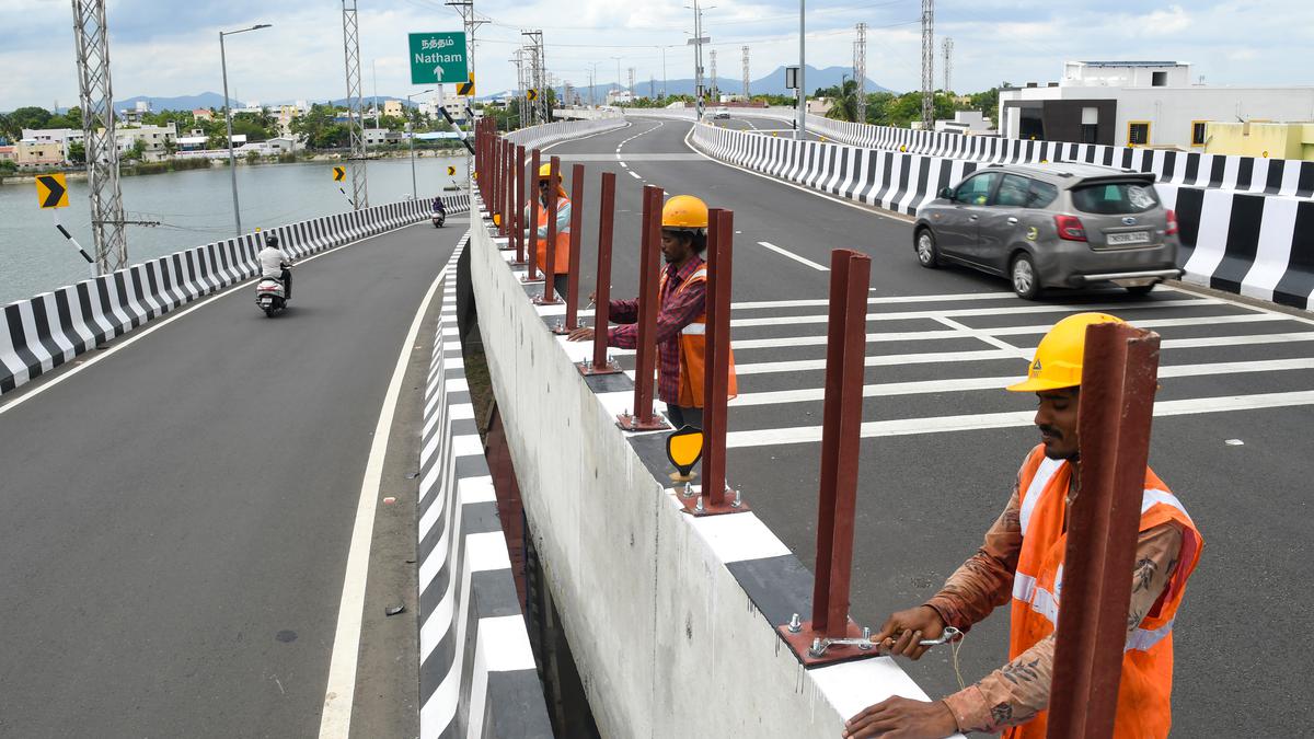 Additional protection being provided at curves on Natham elevated corridor