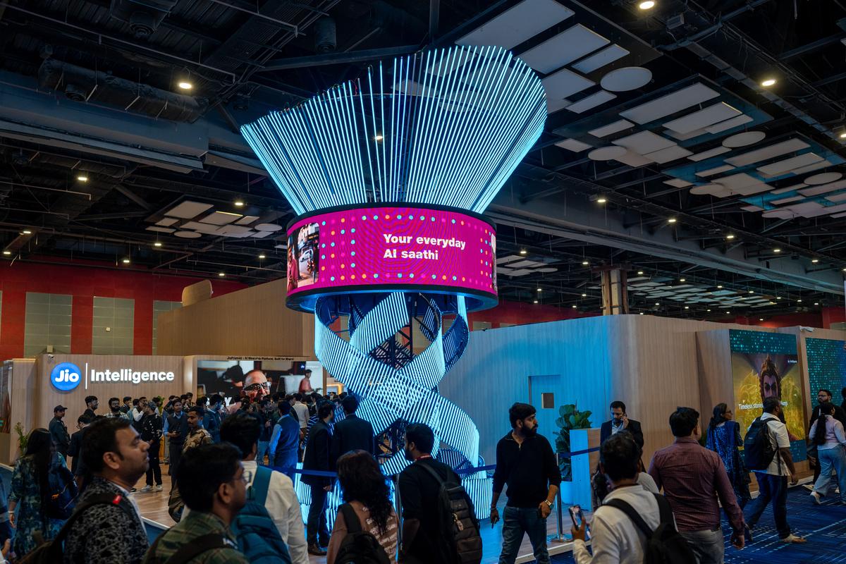 20 फरवरी, 2026 को नई दिल्ली के भारत मंडपम में भारत एआई प्रभाव शिखर सम्मेलन।