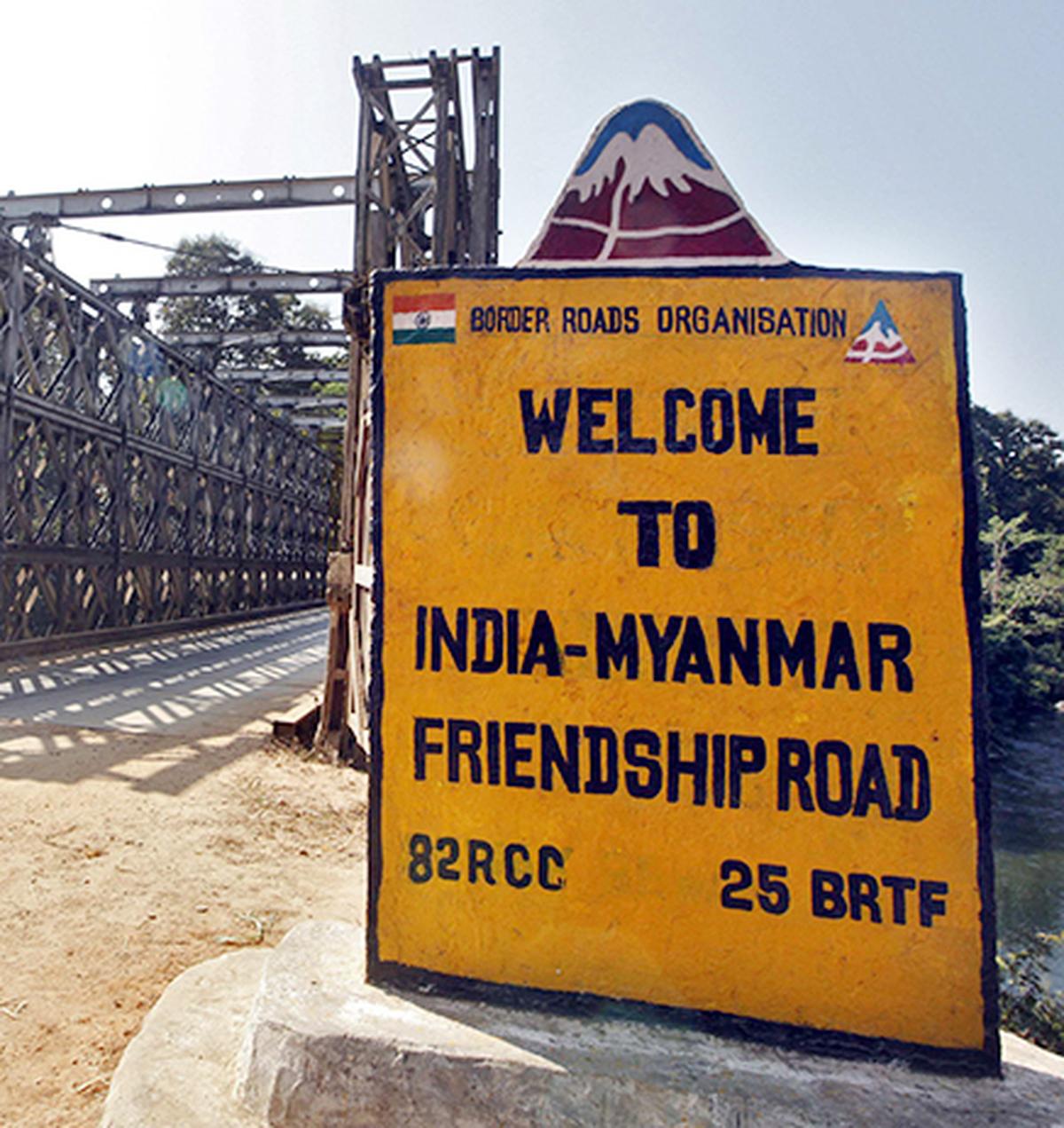 The Indo-Myanmar bridge at the border town of Moreh, in Manipur. 