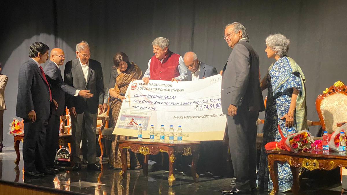 TN Senior Advocates Forum donates over ₹1.74 crore to Cancer Institute, Adyar