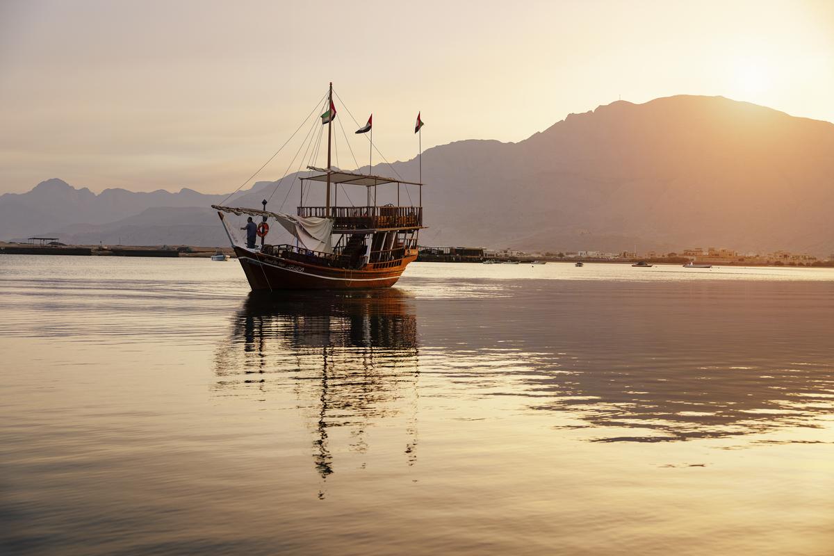 A traditional boat at Suwaidi Pearl Farm