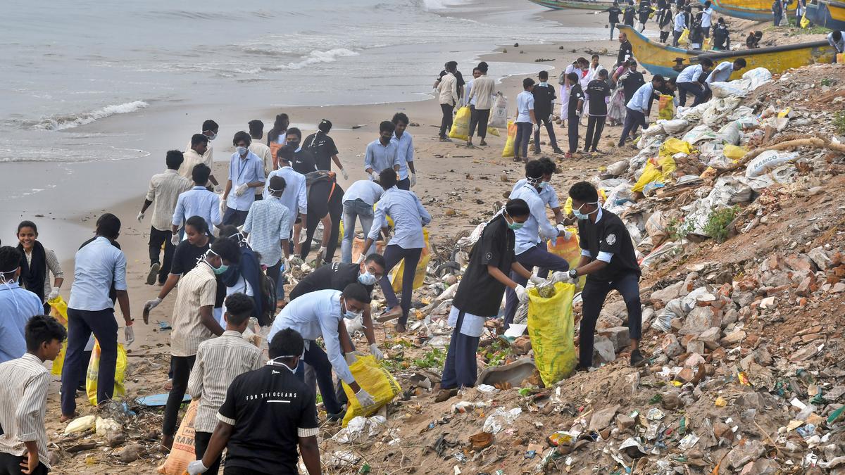 GVMC added a feather to its cap by organising mega beach clean-up drive in Visakhapatnam this year
