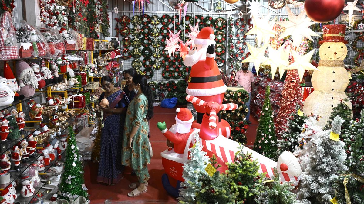 Hyderabad markets are lit with Christmas decor