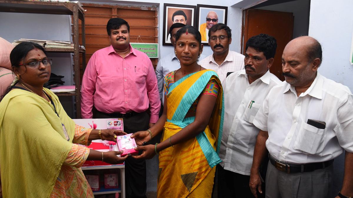 Sale of sanitary napkins launched at fair price shops in Karur district