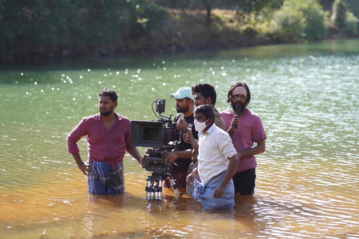 On location while filming ‘Aarambham’