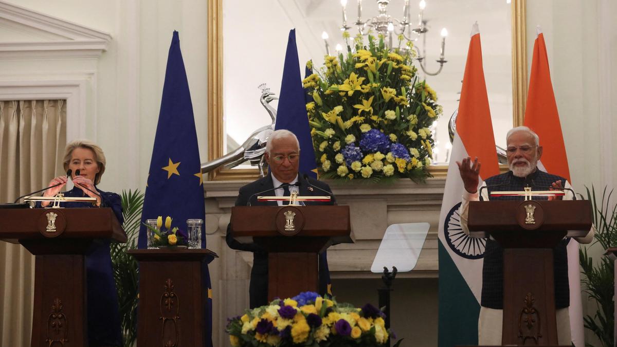 India-EU Summit LIVE: India-EU announce mega FTA; PM Modi calls it New  Delhi's biggest trade deal ever - The Hindu