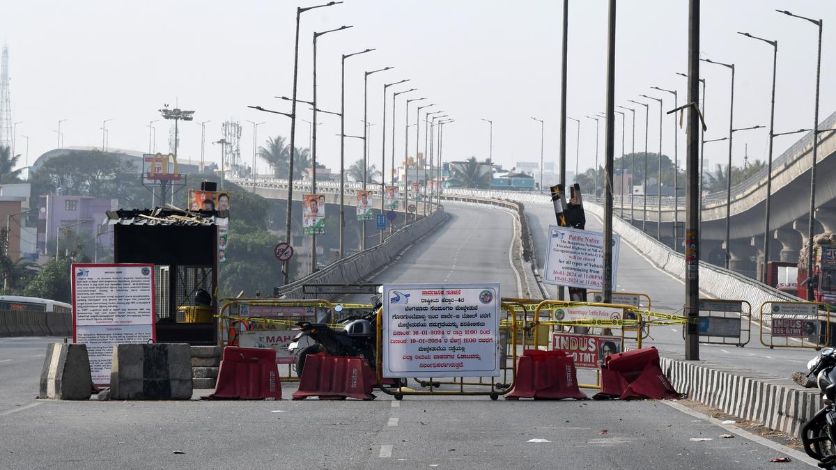 Peenya flyover on Tumakuru Road in Bengaluru reopened for vehicle movement following completion of load testing by NHAI