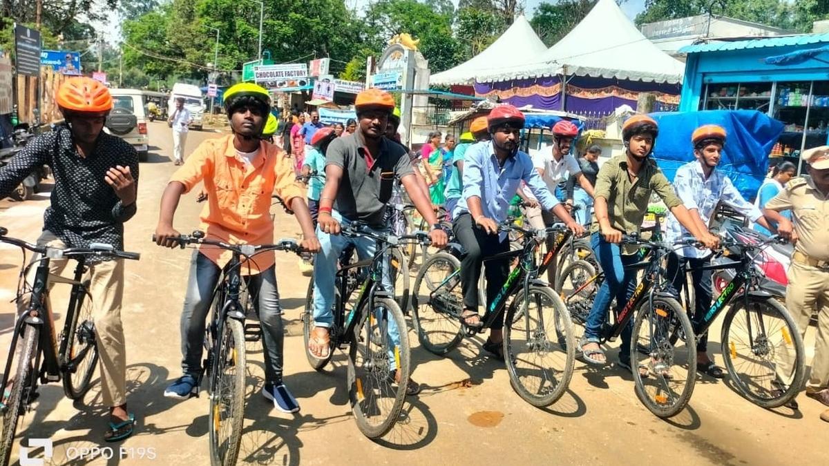 E-bicycles for tourists at Yercaud for the Summer Festival