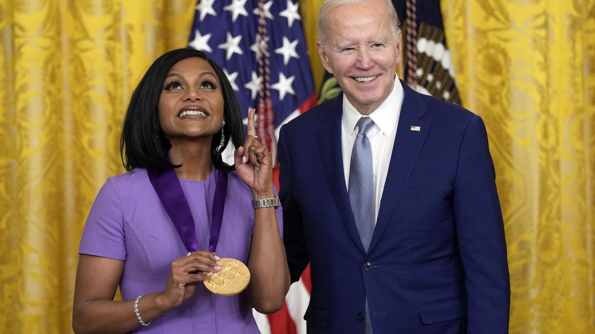 President Biden presents National Humanities Medal to Mindy Kaling