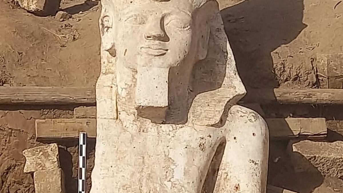 Archaeologists in Egypt unearth section of large Ramses II statue