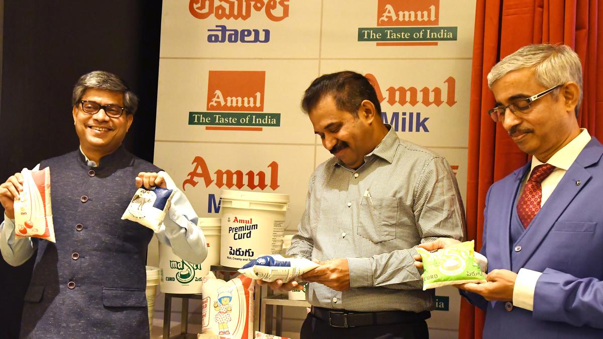 Amul enters fresh milk market in State - The Hindu