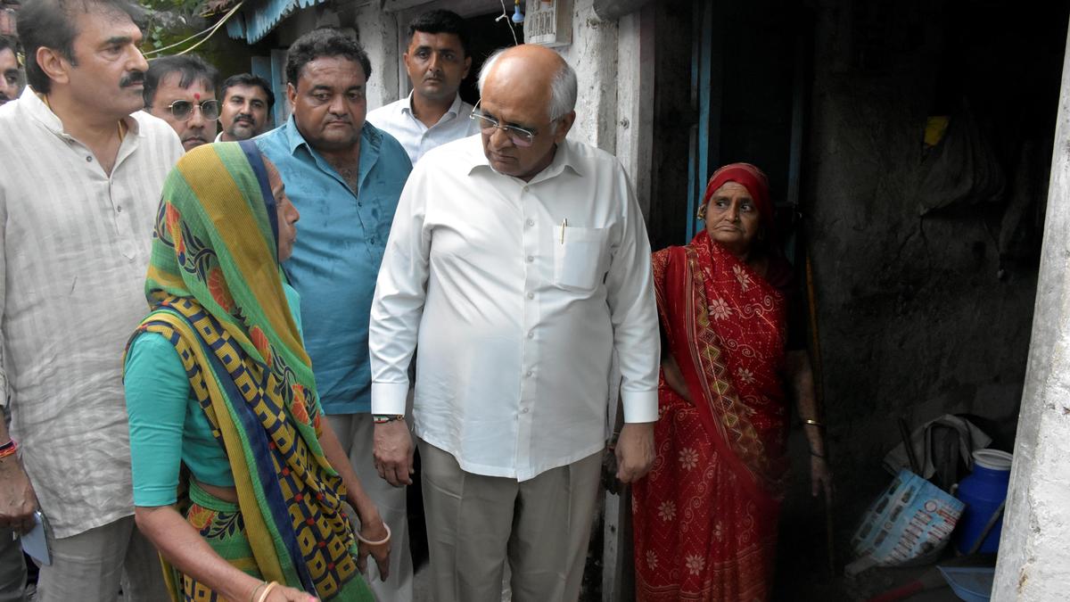 CM Bhupendra Patel visits rain-affected Gujarat villages, reviews crop damage