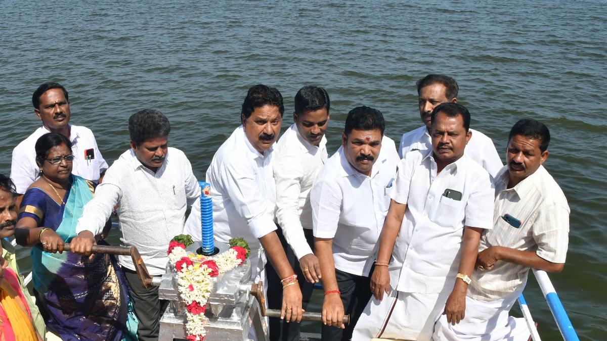 Water discharged from Barur lake for irrigation