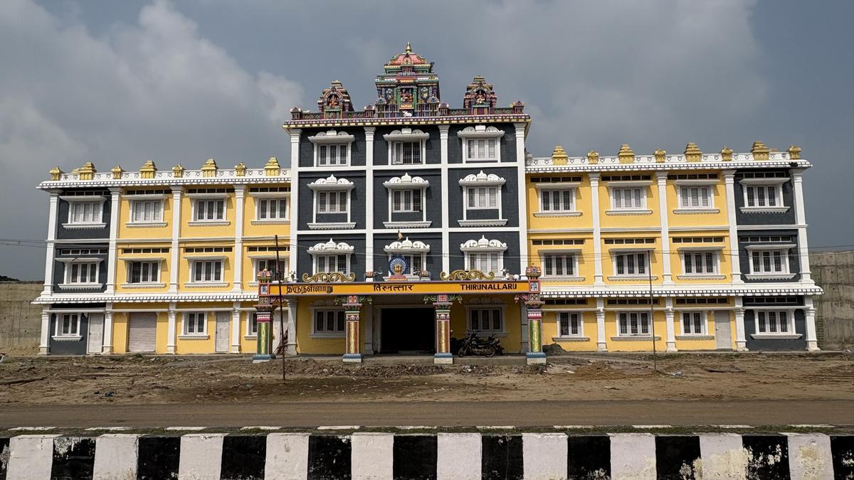 Indo-French style Thirunallar Railway Station building nearing completion