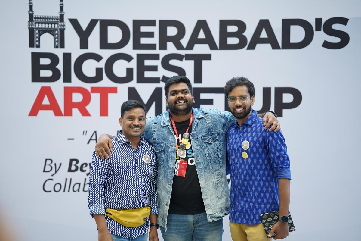 (from left to right) Kuna Sandeep, Anwesh Goda and Harish S 