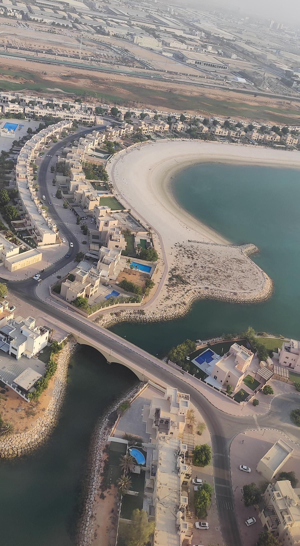 An aerial view of the Al Marjan island