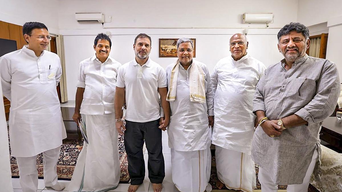 Karnataka CM, Dy.CM hold talks with high command on framing counter-strategy against Opposition charge