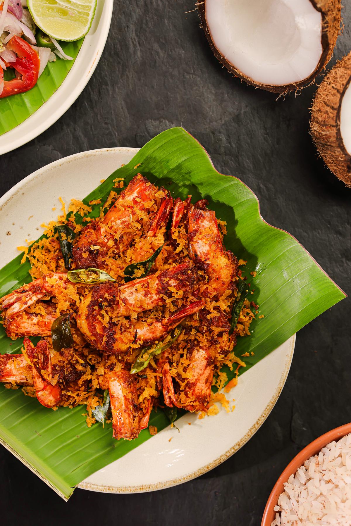  Crispy tiger prawns