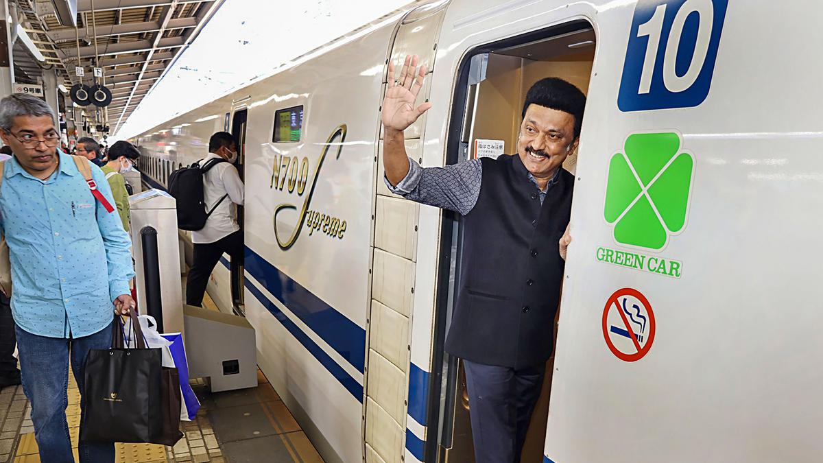 Tamil Nadu CM Stalin takes bullet train ride in Japan; assures protection of Tamil diaspora worldwide