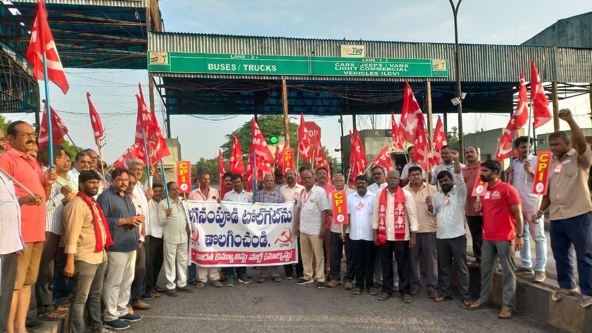 Left parties demand removal of Aganampudi toll-gate