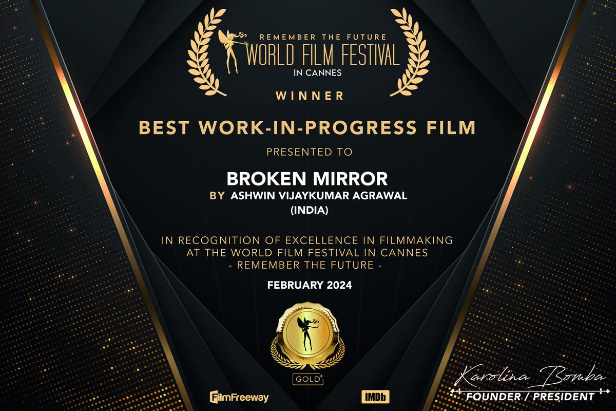 Broken Mirror to be recognised at the Cannes World Film Festival in February 2024