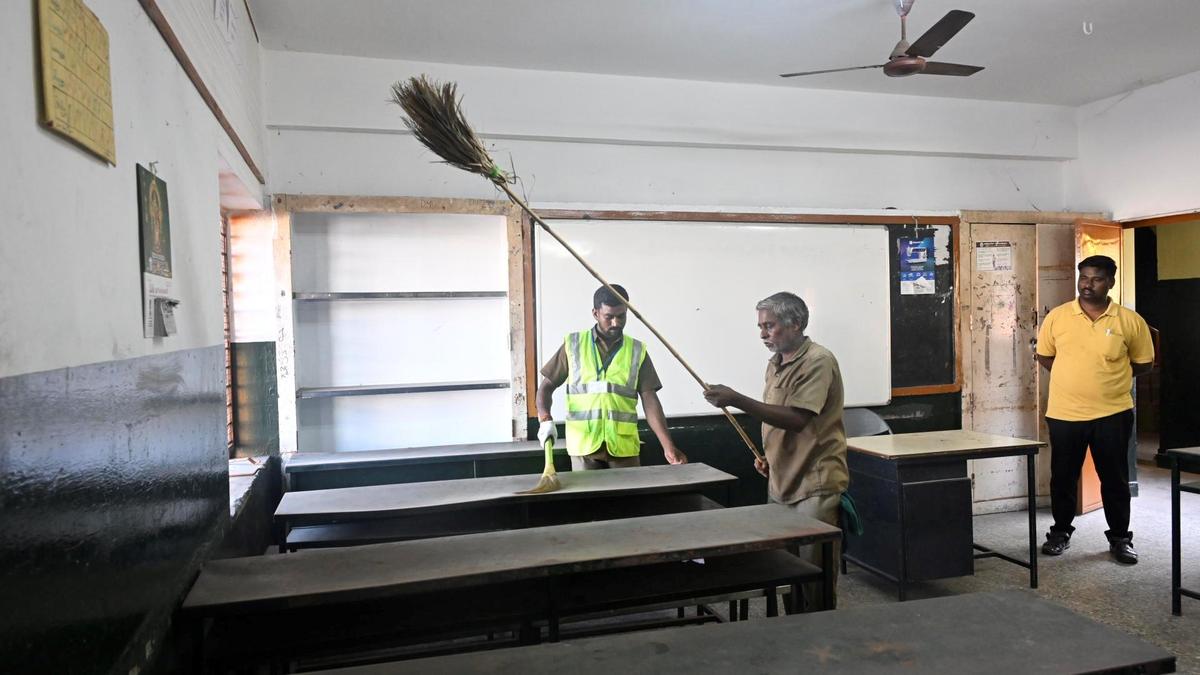 Preparations under way in schools ahead of reopening on June 4 in Erode
