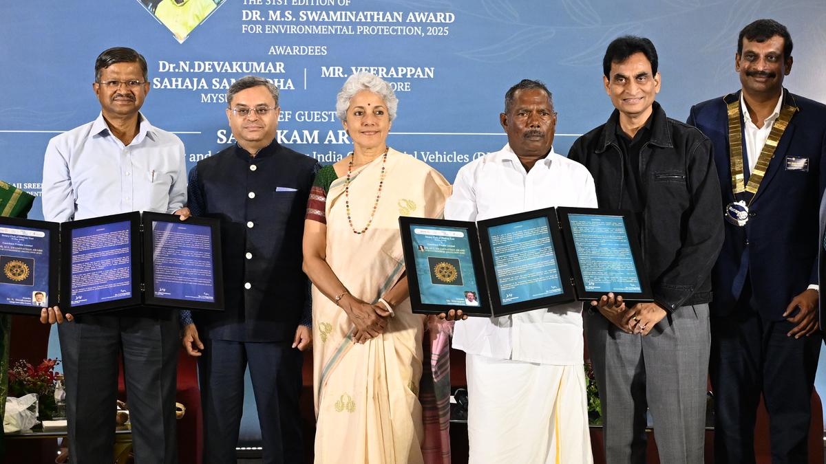 Key initiatives honoured with M.S. Swaminathan Award for Environmental Protection
