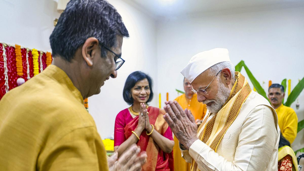 PM Modi’s visit to CJI Chandrachud’s residence for Ganpati Puja draws flak; Indira Jaising, MP Sanjay Raut question CJI’s independence