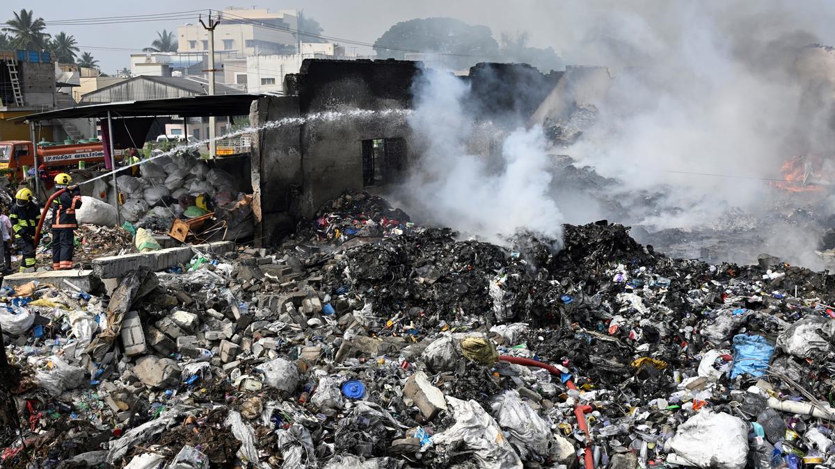 Coimbatore Corporation&rsquo;s plastic waste collection centre catches fire