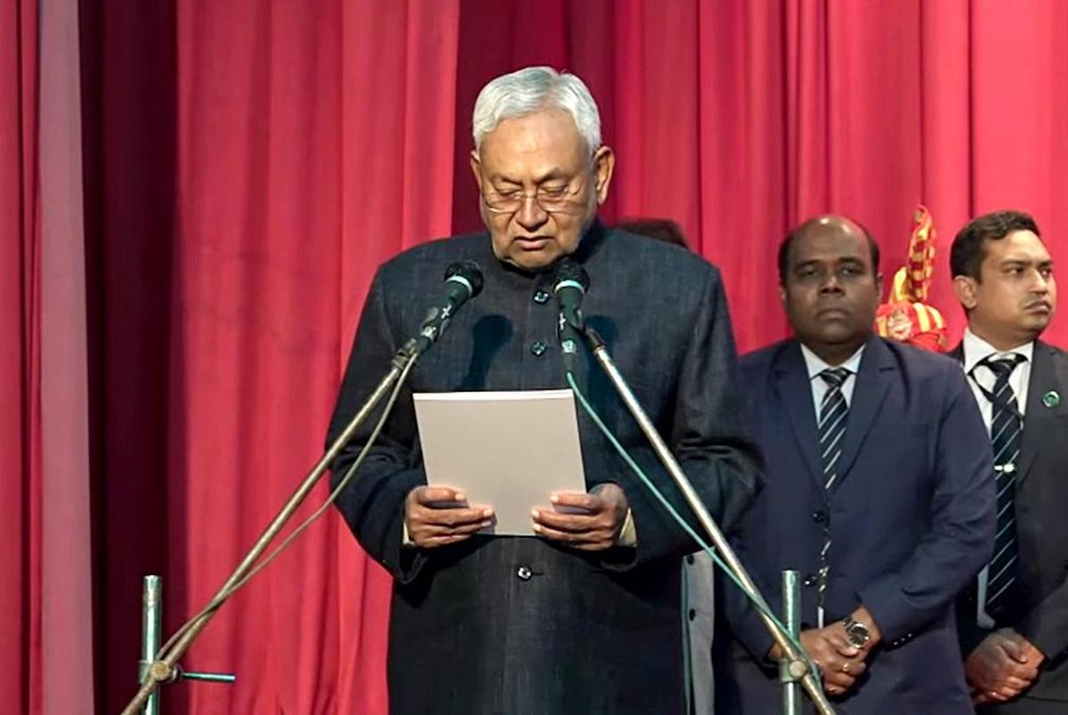 Janata Dal (United) (JD-U) Chief Nitish Kumar took oath as the Chief Minister of Bihar for the ninth time on January 28, 2024, after he along with his party joined the Bharatiya Janata Party (BJP)-led NDA bloc. Janata Dal (United) (JD-U) Chief Nitish Kumar took oath as the Chief Minister of Bihar for the ninth time on January 28, 2024, after he along with his party joined the Bharatiya Janata Party (BJP)-led NDA bloc.