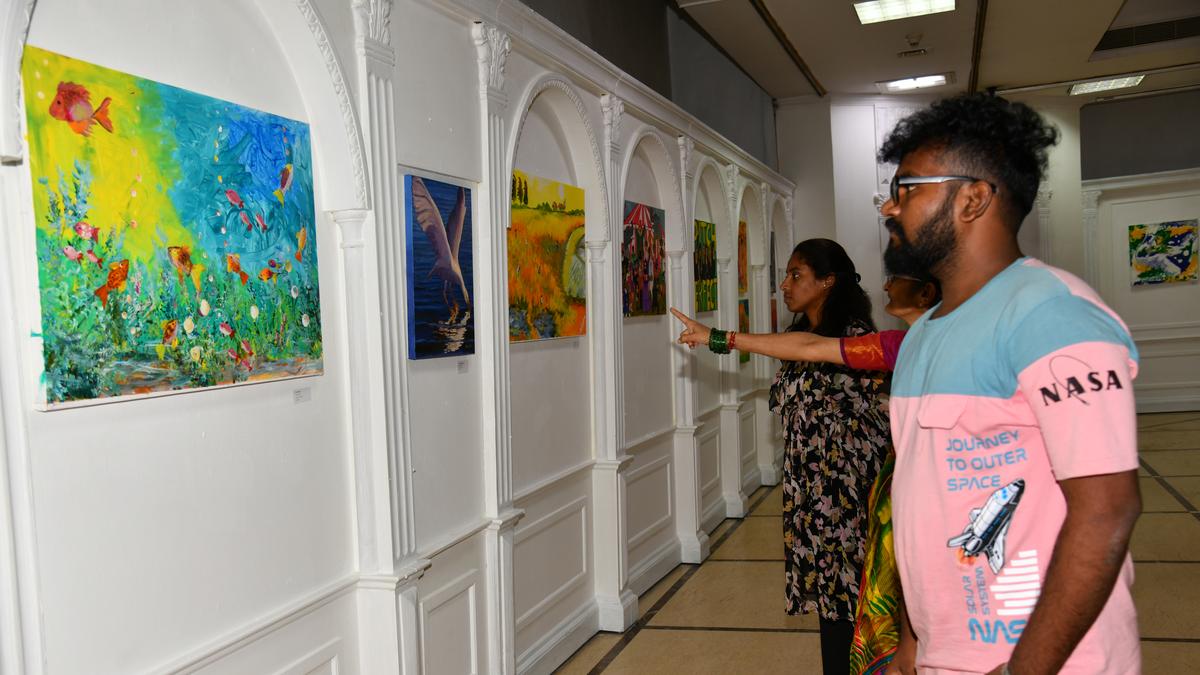 Display by neurodiverse artists at Salar Jung Museum in Hyderabad