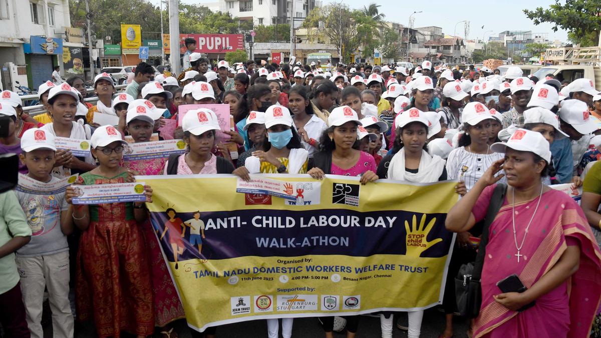 Walkathon against child labour held at Besant Nagar