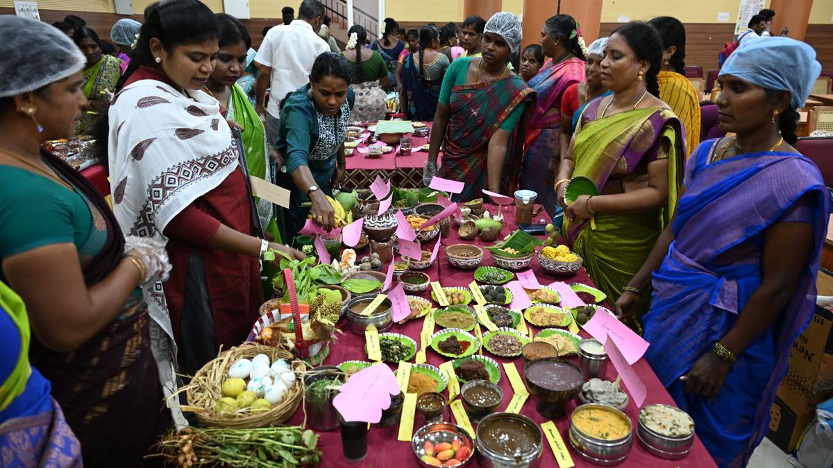 Tiruchi district SHGs compete to prepare healthy millet-based recipes at food festival