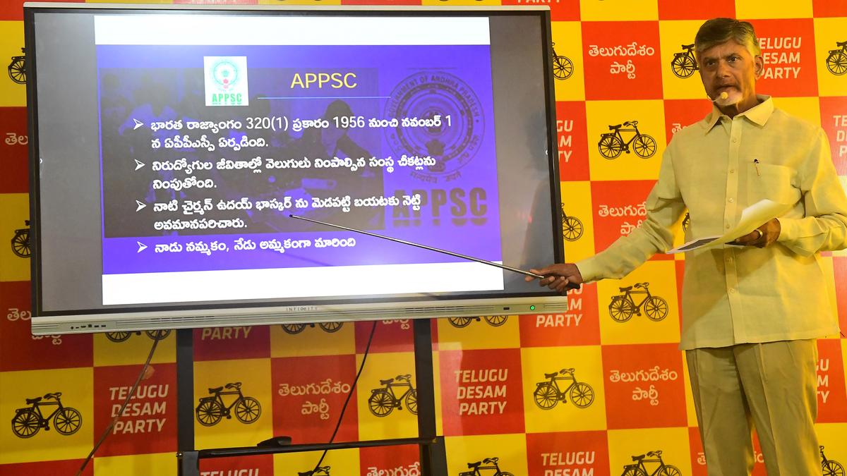 TDP chief Chandrababu Naidu demands CBI probe into ‘APPSC exam scam’