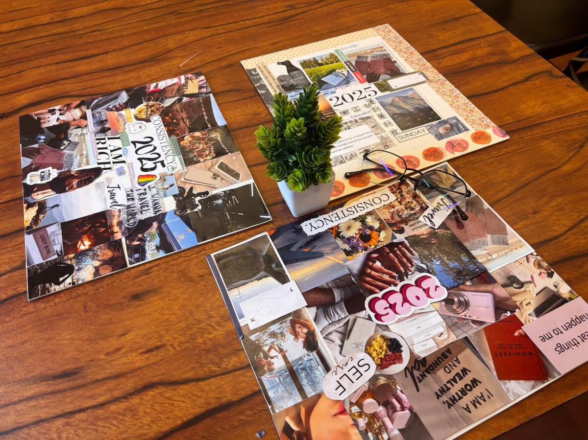 A completed vision board